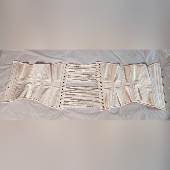 Timeless Trends 30 inch Steel Boned Hourglass Standard Length Baby Pink Corset - Picture 3 of 11